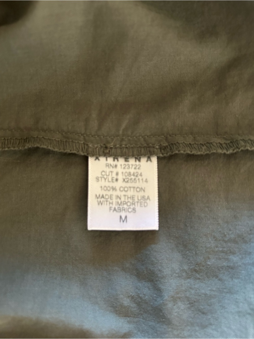XiRENA Olive Green Channing Blouse - M - Picture 5 of 8